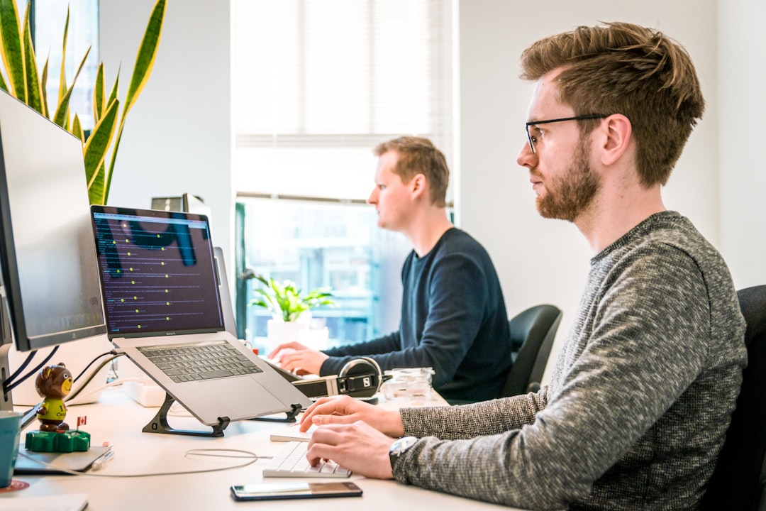 Photo Remote work: Laptop, video call